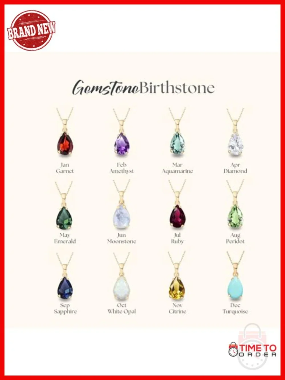 14K Gold Plated Sterling Silver Simulated Ruby Teardrop Pendant Necklace